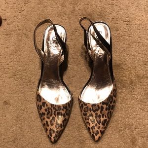 Animal Print Sling Back Heels